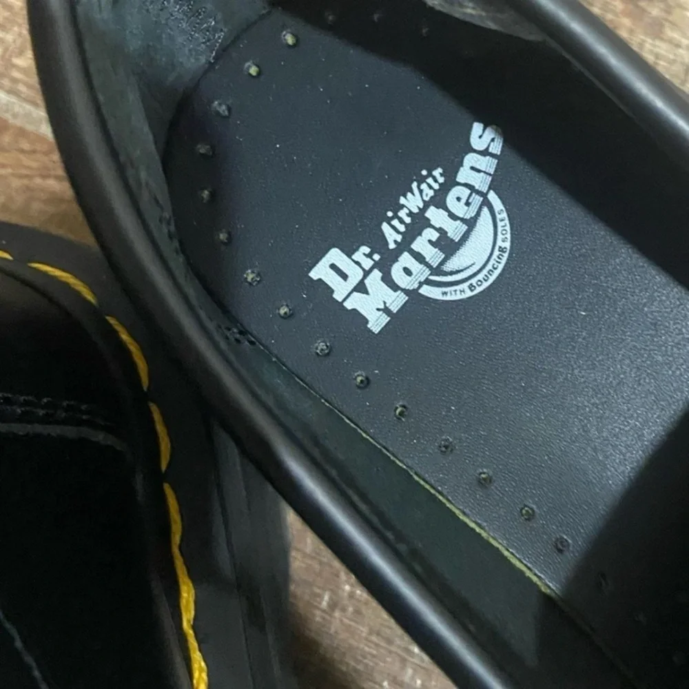 Dr. Martens air wair Black Platform Loafers Adrian quad slip ons Sz 7 New